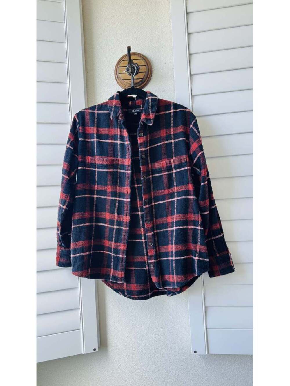 Madewell Plaid Flannel Button-Down Shirt Size S